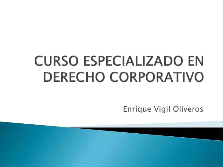 curso especializado en derecho corporativo