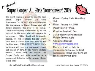 Super Cooper All Girls Tournament 2014