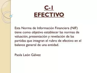 c 1 efectivo