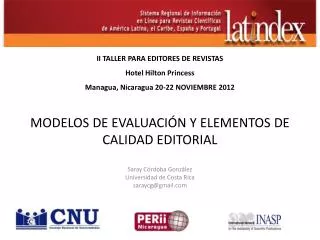 modelos de evaluaci n y elementos de calidad editorial