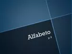Alfabeto - slide 1