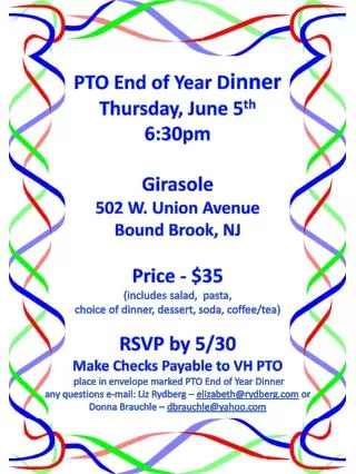 PTO End of Year Dinner 2014 2