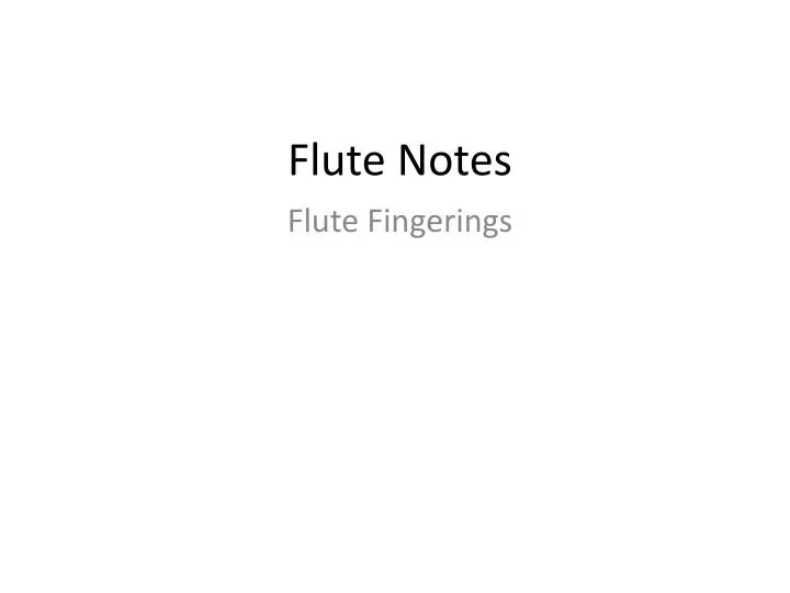 flute notes