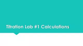 titration lab 1 calculations