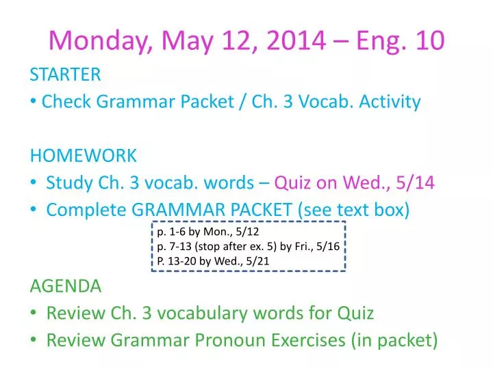 monday may 12 2014 eng 10