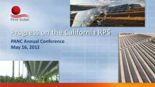 Progress on the California RPS