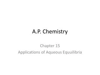 a p chemistry