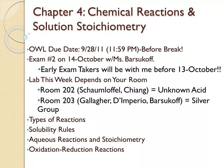chapter 4 chemical reactions solution stoichiometry