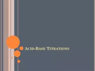 Acid-Base Titrations