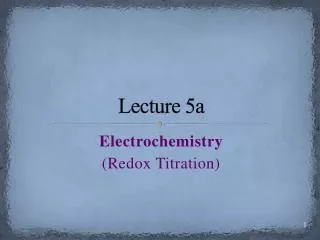 Lecture 5a