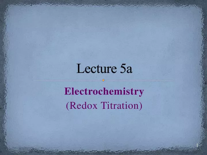 lecture 5a