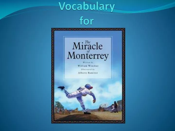 vocabulary for