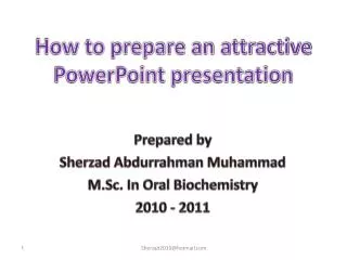 How to prepare an attractive PowerPoint presentation