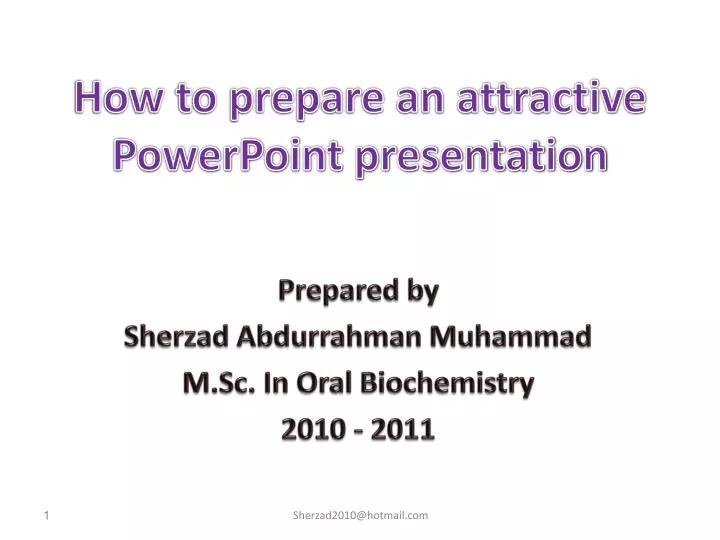 how to prepare an attractive powerpoint presentation