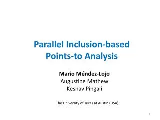 Parallel Inclusion-based Points-to Analysis