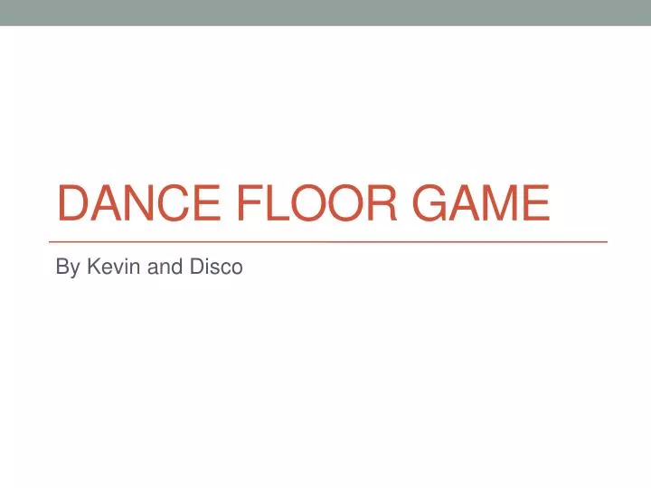 dance floor game