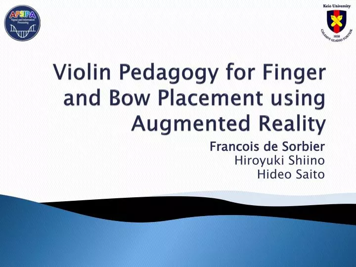 violin pedagogy for finger and bow placement using augmented reality