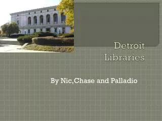 Detroit Libraries