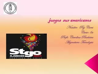 juegos sur americanos