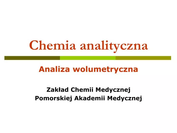 chemia analityczna