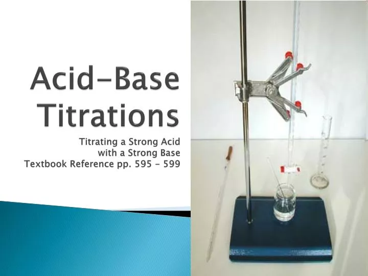 acid base titrations titrating a strong acid with a strong base textbook reference pp 595 599
