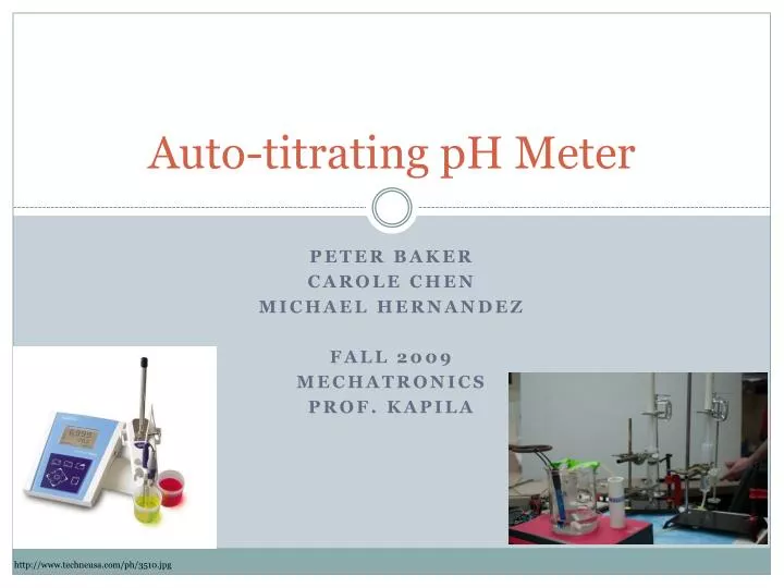 auto titrating ph meter