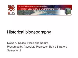 Historical biogeography