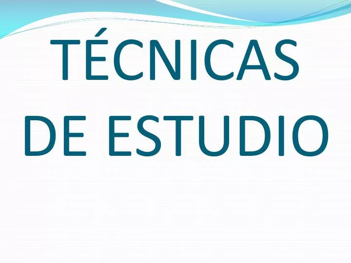 t cnicas de estudio