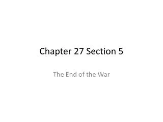Chapter 27 Section 5