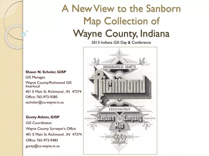 a new view to the sanborn map collection of wayne county indiana