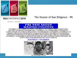 The Illusion of Due Diligence - PK