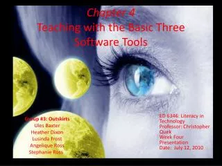 Chapter 4 Teaching with the Basic Three Software Tools