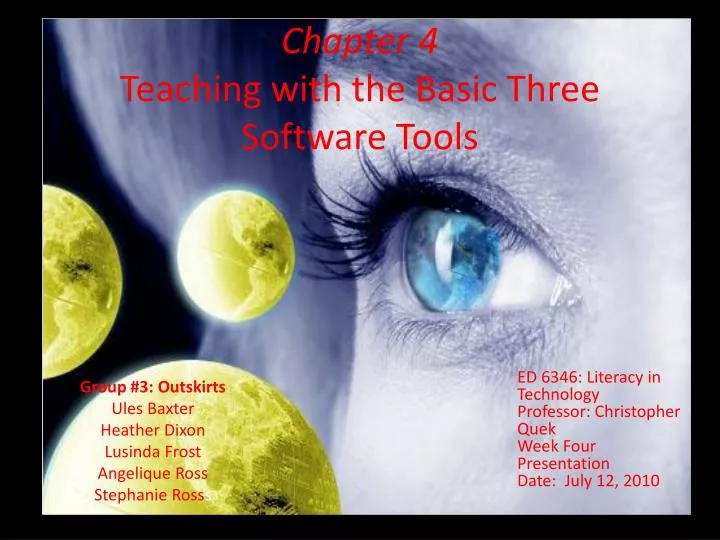 chapter 4 teaching with the basic three software tools