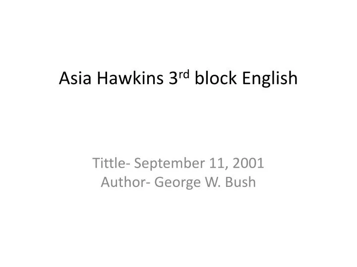 asia hawkins 3 rd block e nglish