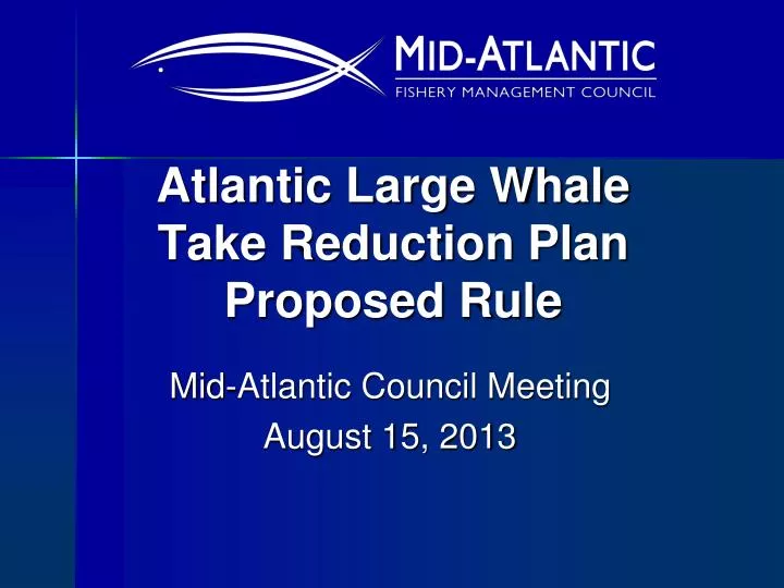 atlantic large whale take reduction plan proposed rule