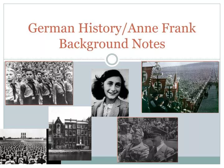 german history anne frank background notes