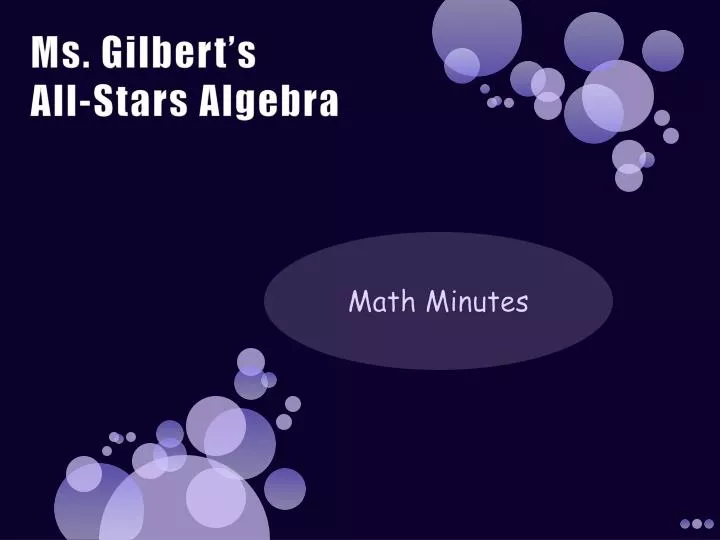 ms gilbert s all stars algebra