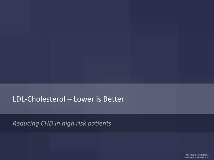 ldl cholesterol lower is better