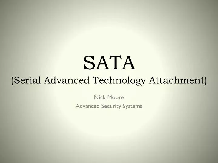 sata serial advanced technology attachment