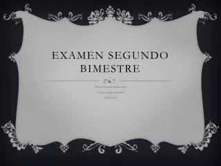 examen segundo bimestre