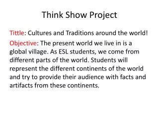 Think Show Project