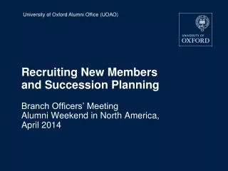 Recruiting New Members and Succession Planning