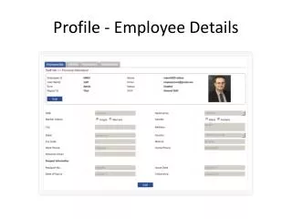 Profile - Employee Details