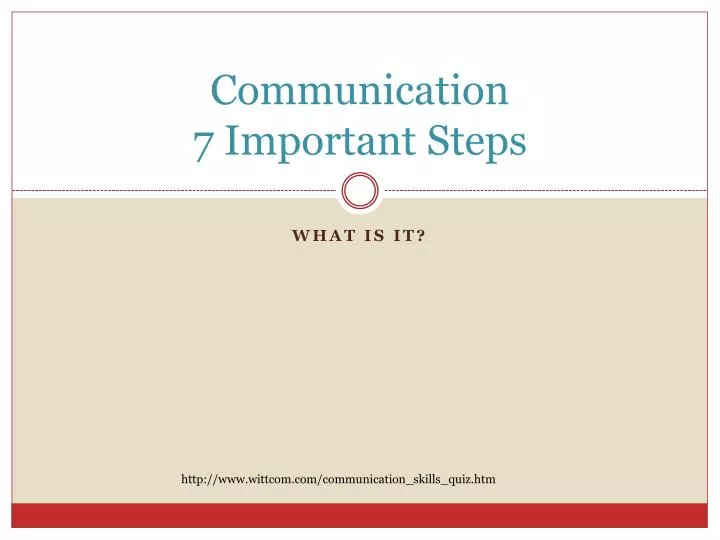 communication 7 important steps
