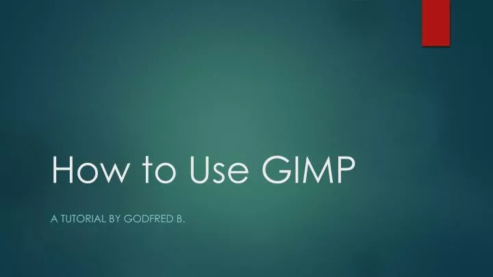 how to use gimp