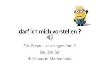 darf ich mich vorstellen