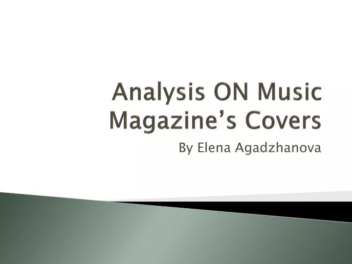 analysis on music magazine s covers