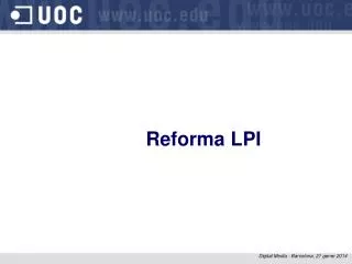 Reforma LPI