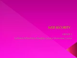 WEB SECURITY