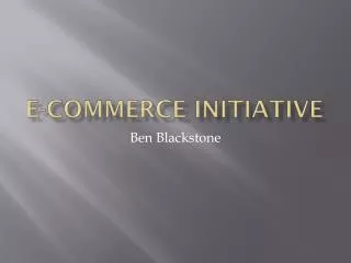 E-Commerce Initiative